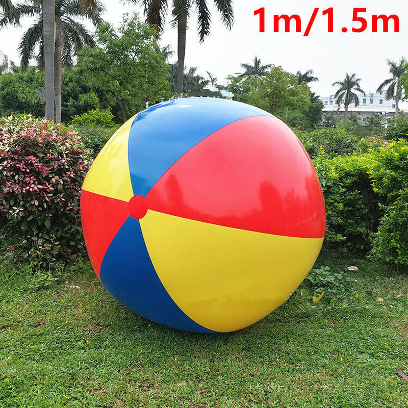 100/150Cm Giant Inflatable Beach Ball Kids Adults Team Play Ball Toy Gifts AU