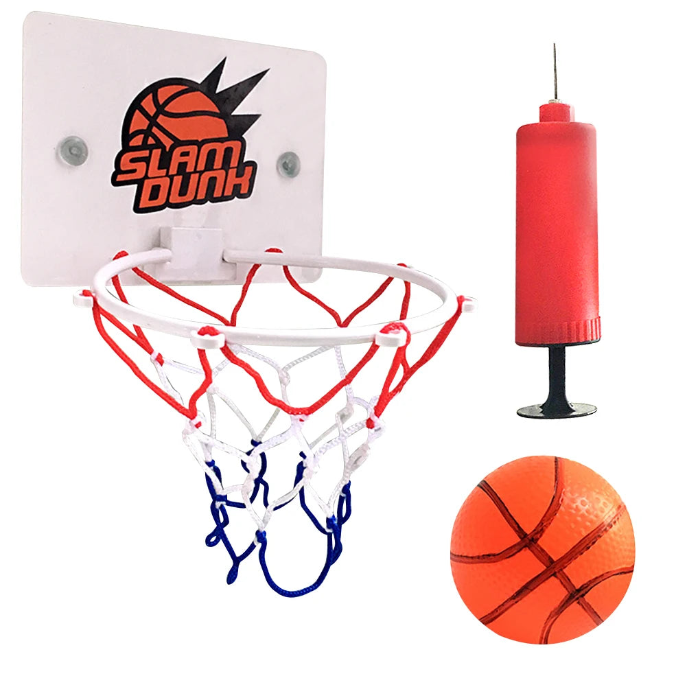 Mini Basketball Hoop Kit Indoor No Punch Wall Mounted Basketball Backboard Home Sports Basket Ball Hoops for Kids Funny Game Toy