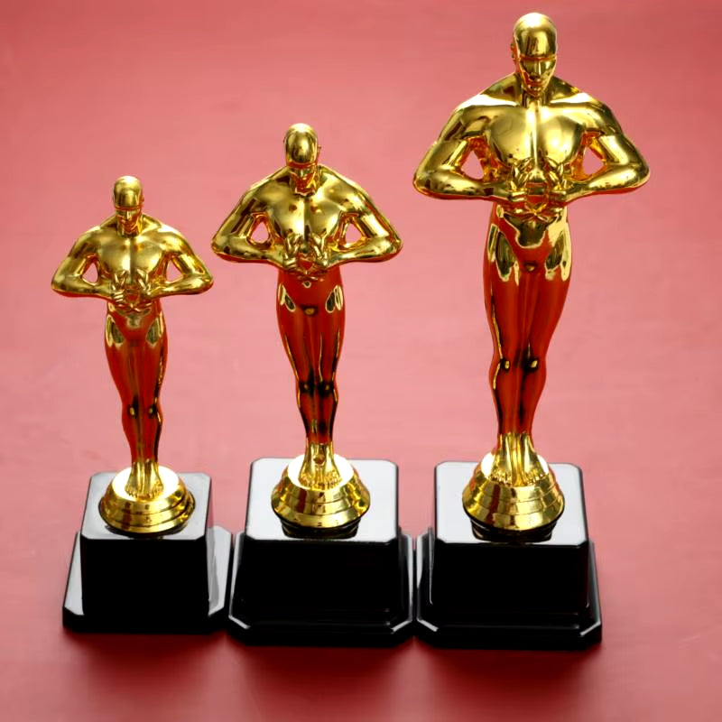 Oscar Trophy Award Plastic Gilded Replica Team Sports Competition Craft Souvenir Party Celebration Gift