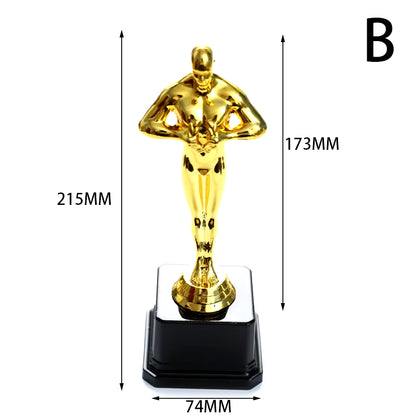 Oscar Trophy Award Plastic Gilded Replica Team Sports Competition Craft Souvenir Party Celebration Gift