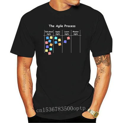 New Agile Process Aoe Project Process Management T Shirt Loose Summer Create Cotton Standard S-5xl Unique Humor Shirt