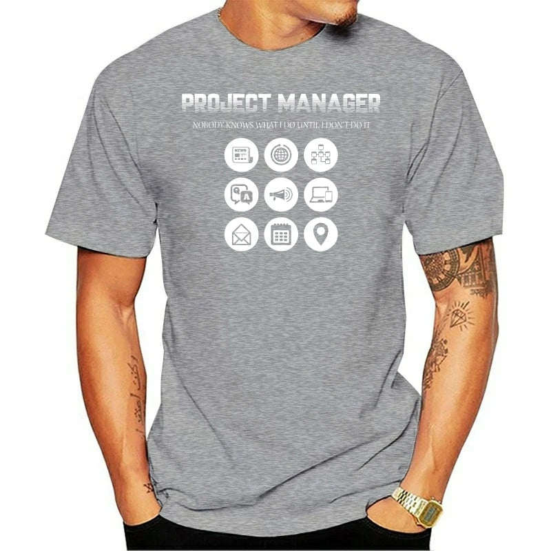 Brand Project Manager Nobody Knows What I Do Until I DonDo It T-Shirt Men Short Sleeve T-Shirt