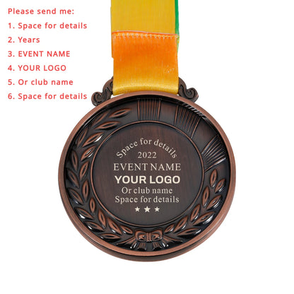 Personalised Medal with Your Text Custom 1st 2nd 3rd Sports Medals School Award Programs Sports Events Celebration Souvenir Gift