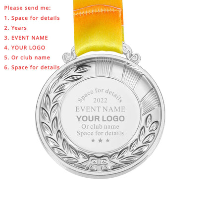 Personalised Medal with Your Text Custom 1st 2nd 3rd Sports Medals School Award Programs Sports Events Celebration Souvenir Gift