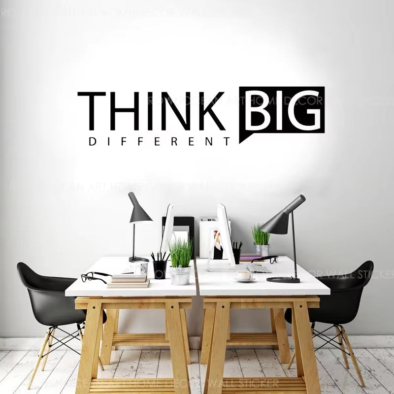 Thank Big Different Office Wall Sticker Vinyl Teamwork Quote Motivation Idea Decals Removble Interior Design Decor Mural A576