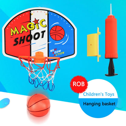 Indoor Children Game Kids Mini Home Exercise Basketball Hoop Set Wall Frame Stand Basket Hanging with 1 Ball 1 Inflatable Pump