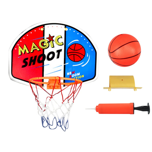 Mini Basketball Hoop Kit Indoor No Punch Wall Mounted Basketball Backboard Home Sports Basket Ball Hoops for Kids Funny Game Toy