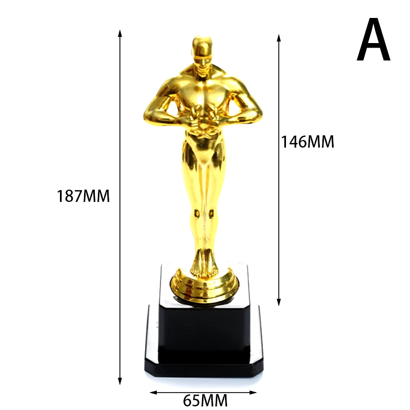 Oscar Trophy Award Plastic Gilded Replica Team Sports Competition Craft Souvenir Party Celebration Gift