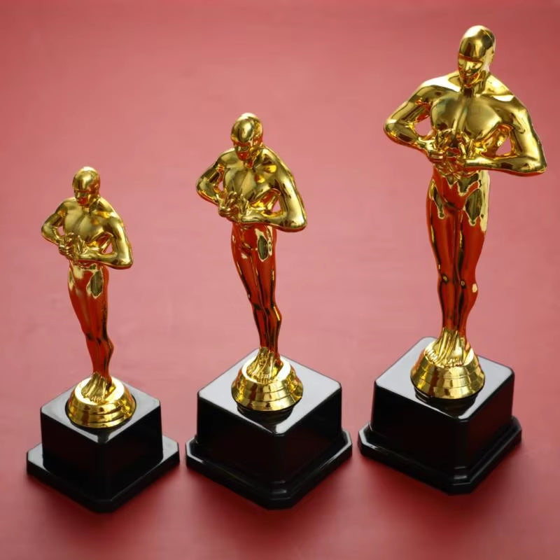 Oscar Trophy Award Plastic Gilded Replica Team Sports Competition Craft Souvenir Party Celebration Gift